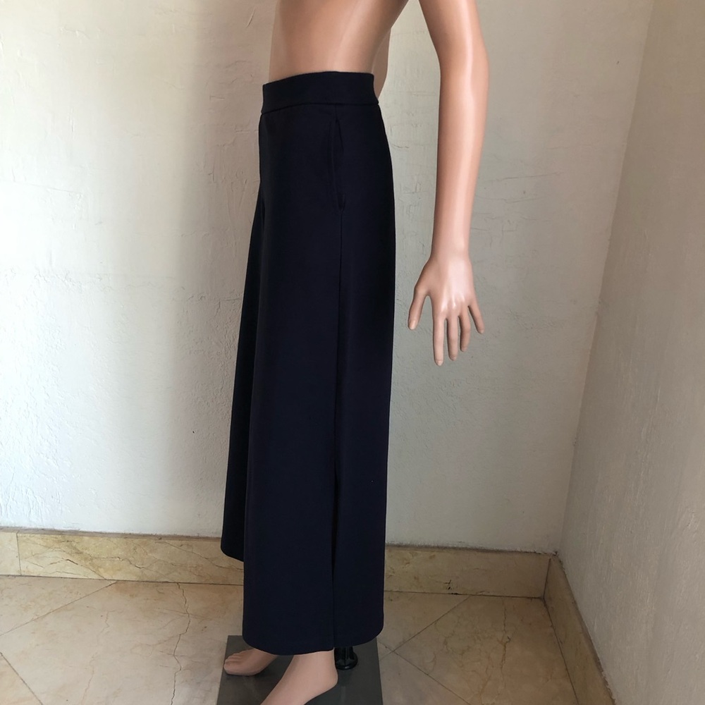 A/ X Armani Exchange Women’s Size S Navy Blue Wide-Leg Slide-Bottom Lounge Pants